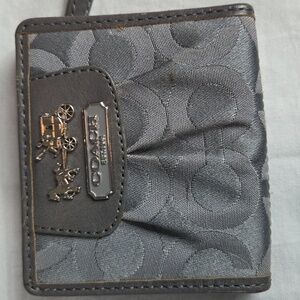 Coach Gray Wallet with Silver Accents